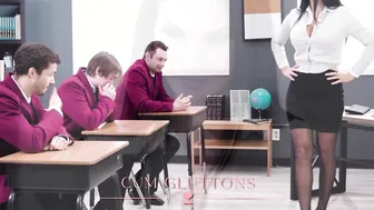 MODERN-DAY SINS - milf Professor Jasmine Jae GANG BANG BUKKAKED By Her Erotic Students
