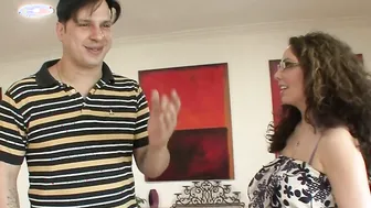 Chubby MILF helping her step-nephew learn how to properly pounded