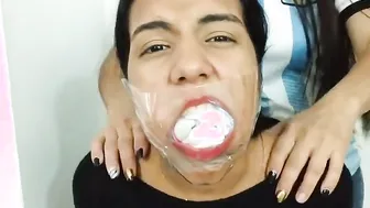 Cutie women Gagged With 10 Socks By Goddess Hispanic milf