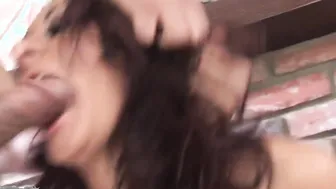 Irresistible dark hair Sandra Romain takes Tony Ts huge penis inside her butt