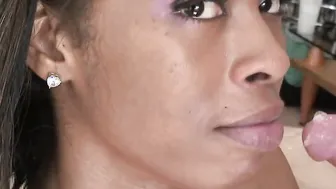 Jordan Skye is a brown cunt with mouth on a white cock
