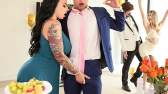Brazzer's Biggest Busty Babes Share A Groom In This Epic Threesome