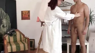 Readhead porn video – Babe readhead old woman ride his cock