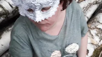 Outdoors amateur fucking - BBW hoe banged doggy style inside the