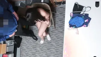 Spunky Barely Legal Gets Her Rough Banged Punishment From Mall Security Officer - MyShopSex