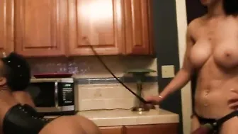 Girlfriend Devil dominate her Cuban sub sluts into kitchen. She
