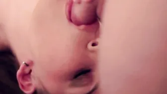 Mom's Older Sister Gives Blowjob And Swallows His Load In Her Mouth