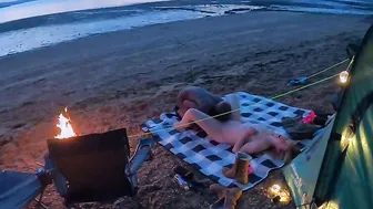 Young blonde hotwife fucks her big black cock bull while on holiday