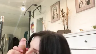 Filthy talk and a mouthful of cum