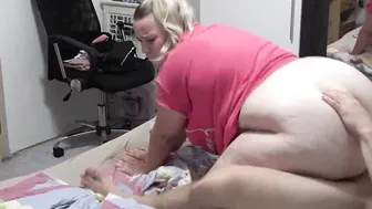 Chubby with Huge Booty Lovingly Blows and Fucks