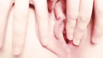 women and peach