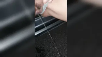 ITALIAN SKANK EX-WIFE GRETA PISS INTO THE NIGHT
