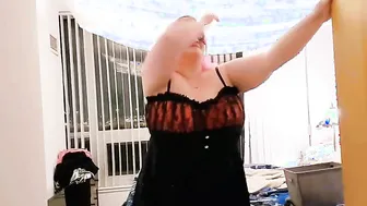 Big Boobed baby for daddy into her good lingere