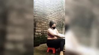 Shower movie of Bangladeshi village women akhi looking great with