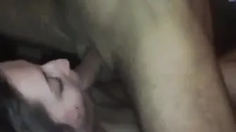 Crazy amateur girl licking his asshole and balls