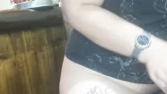 SMOKING AND FUCKING THE NEIGHBOURS EX-WIFE FILLING HER TWAT WITH