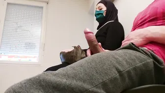 I take my penis out inside the waiting room inside