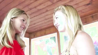 Dyke Teens Stepsisters Family Three-Way with hot Cousin