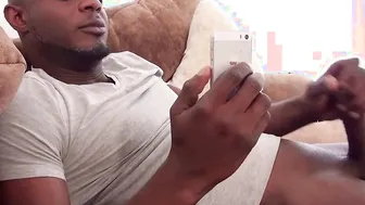 Brown Stepmother catches Ebony Son Jerking Off and finishes him
