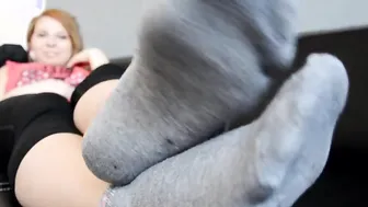 Workout sneakers socks and foot