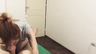 My stepmom catches me masturbating and helps me cum