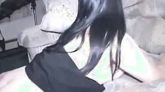 sexy with dark hair has her cunt eaten by man