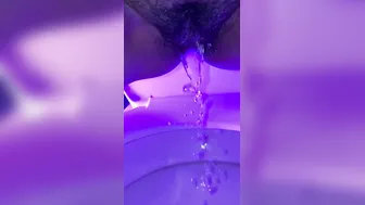 Hot pissing slow mo rainbow