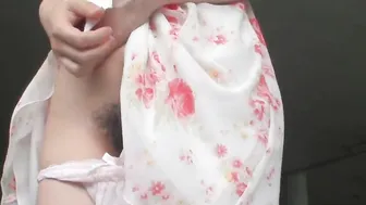 Japanese dark hair Kazumi Saijo is teasing uncensored