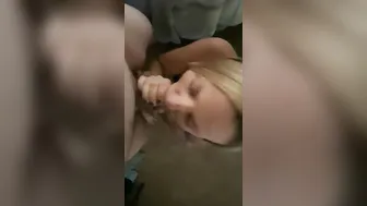 Pregnant bimbos head cum all over face