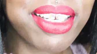 Chy Latte Cum All Over My Red Lips JOI - Red Lipstick Full African Lips Fem Dom point of view