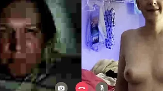 Breasts and Butt inside live web call chat