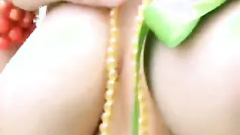 Stripteasing eighteen Serena sheds her clothes