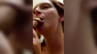 Bbw blows two cocks for the first time