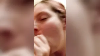 Bbw blows two cocks for the first time