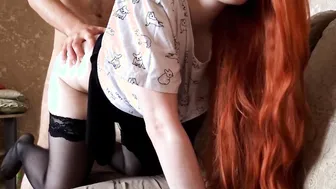 Adorable bimbos with a huge butt skillfully ride a huge penis inside the amateur film