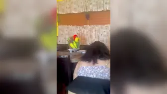 Shaking booty into the kitchen