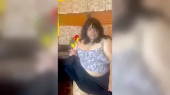 Shaking booty into the kitchen