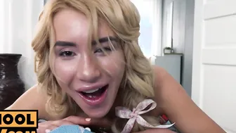 pov - Fucking 19 year old sexy into her tight booty and twat