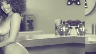 Thin curly african teens with gorgeous huge butt and jugs getting totally nude