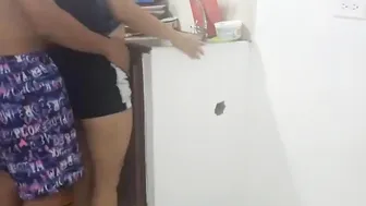 Extremely painful first real anal sex of a adorable college women SQUIRT pounded inside the kitchen