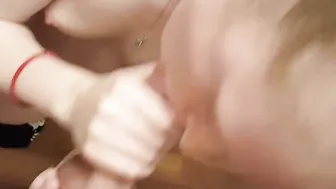 point of view Amateur Red Haired 18 Bj and Cum Explosion
