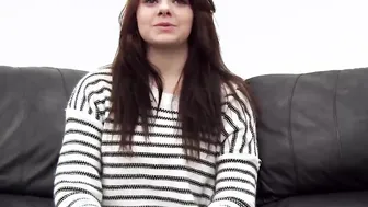 BRCC - Adorable Dark Haired Leo Auditions For Porn With Her First Anal Screwed