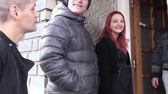 Super Sexy Red Head hoe getting hardcore double penetration