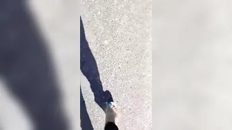 Gf BadCat walking her sub