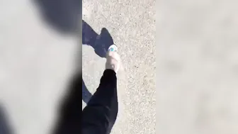 Gf BadCat walking her sub