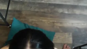 Adorable Hottie swallows her mans erect penis