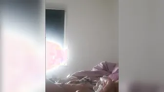 My turned on milf masturbates for the first time into front