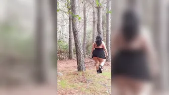 Moomy Booty Worship into Forest two - BBW Walking