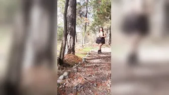 Mommy Dress Ebony Butt Worship inside Forest three - BBW