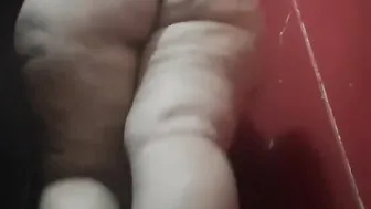 Mommy making exercises for her gigantic butt from below POV